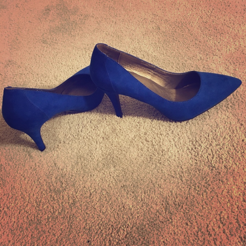 Brand new never worn electric blue heels